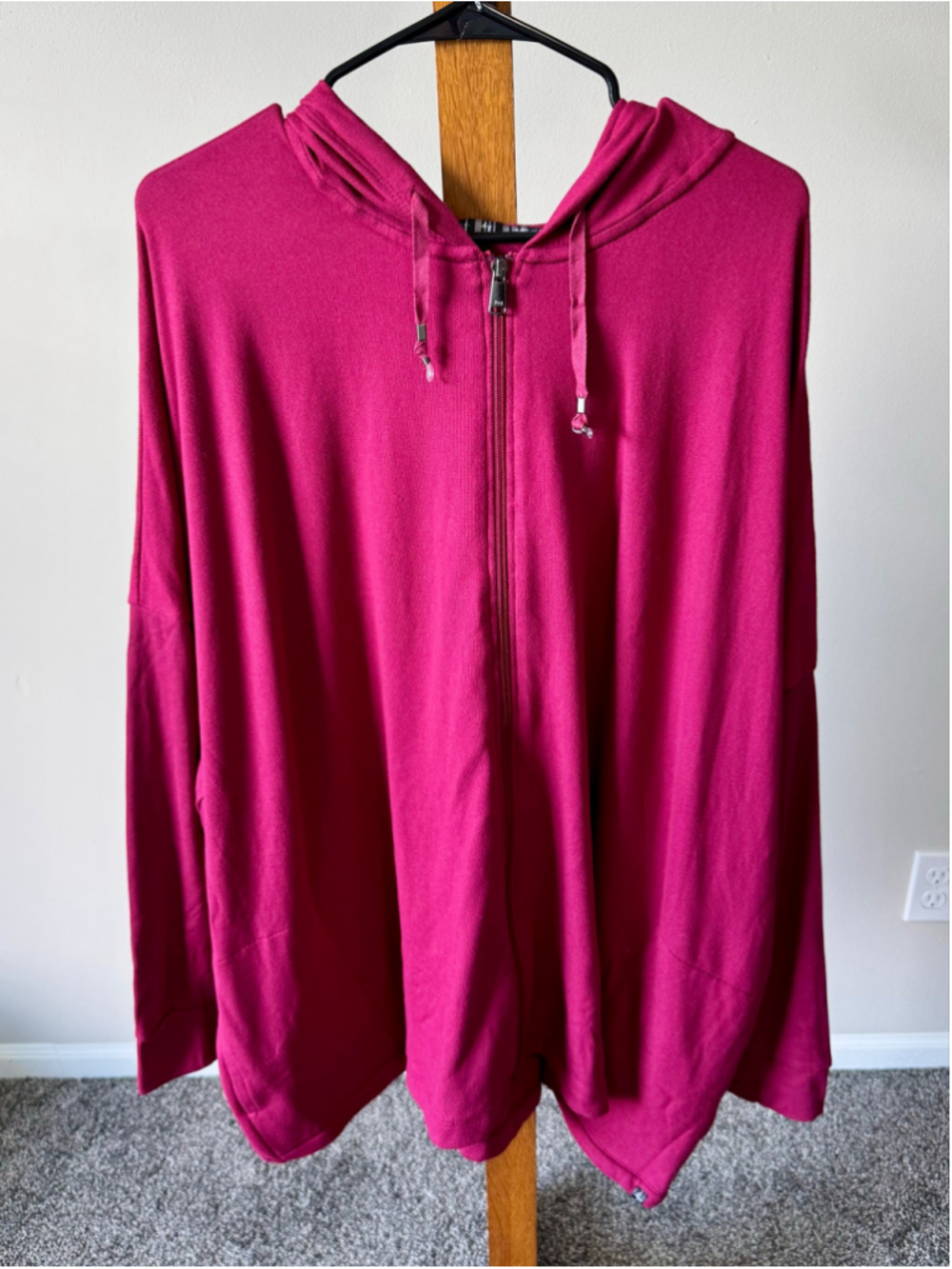 Women's Lug Raspberry Bolero Full Zip Hoodie 2X